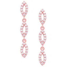 GIVA Rose Gold Plated Contemporary 9.25 Sterling Silver Drop Earrings image 5