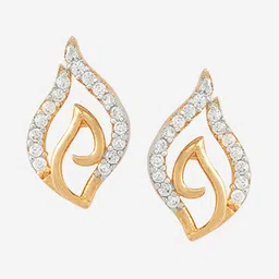 Kushal's Fashion Jewellery Rhodium-Plated Cubic Zirconia Studded Classic Studs image 2