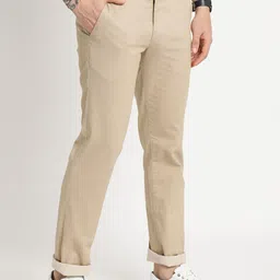Turtle Men Smart Skinny Fit Cotton Chinos Trousers image 4