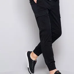 British Club Men Smart Slim Fit Mid-Rise Cargo Joggers image 3