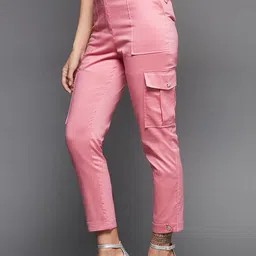 Chemistry Women High-Rise Cargos Trousers-image-46