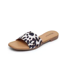 Shoestail Women Printed Open Toe Flats image 4