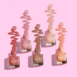 blue heaven Color Shine Pack of 5 Mini Nail Polish Kit, 9to5 Hustle, Glossy Gel Finish 9to5 Hustle image 3