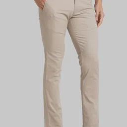Parx Men Textured Slim Fit Trousers image 4