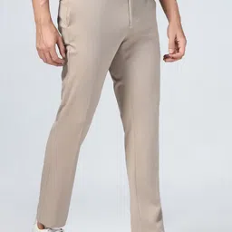 Blackberrys TechPro Men Brown Solid Formal Trouser image 2