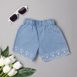 V-Mart Girls Embroidered Cotton Shorts image 2