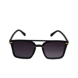 GARTH Unisex Grey Lens & Black Square Sunglasses with UV Protected Lens GRT_BIKE_GREY image 2
