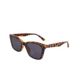GIORDANO Women Black Lens & Brown Rectangle Sunglasses with Polarised Lens image 2