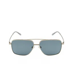 OPIUM Men Blue & Silver Rectangle Sunglasses image 4