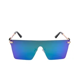 NuVew Unisex Wayfarer Sunglasses with UV Protected Lens ES_16625-34-NW-2333-fGRBL-GLGR image 2