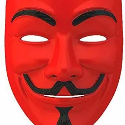 yubirth Vendetta Comic Face Anonymous (Red) Gift Set Party Mask (Red, Pack of 1) Party Mask-picture-24