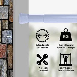 story@home Purple Curtain Rods Metal image 3