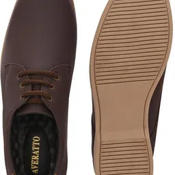 averatto Brown Office Wear & Party Wear Semi Formal shoe(A9905) Lace Up For Men image 5