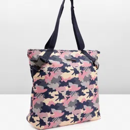 Caprese Camouflage Printed PU Shopper Tote Bag with Two Handles image 3