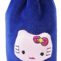 da anushi Soft Plush Stretchable Baby Feeding Bottle Cover Easy to Hold Strap With Cute Animated Cartoon|Suitable for 130-250 Ml Feeding Bottle(Dark Pink-Dark Blue) image 3