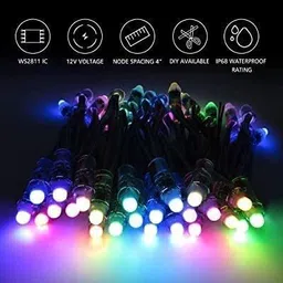 rareion engineering 2 LEDs 0.5 m Multicolor Color Changing Bulb Rice Lights image 2