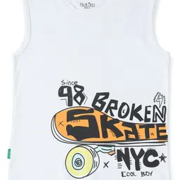 Palm Tree Boys Typography Printed Sleeveless Cotton T-shirt-picture-24