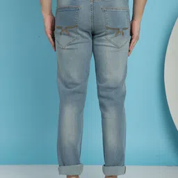 The Roadster Lifestyle Co. Men Clean Look Light Fade Stretchable Jeans image 5