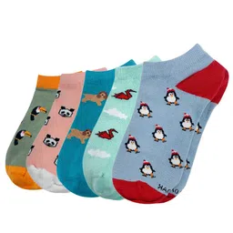 Mint & Oak Women Printed Ankle Length Socks Set Of 5 image 3