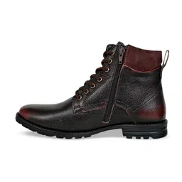 KICKSFIRE Men Textured Genuine Leather Regular Boots image 5