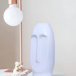 GW CREATIONS White Face-shaped Flower Vase image 5