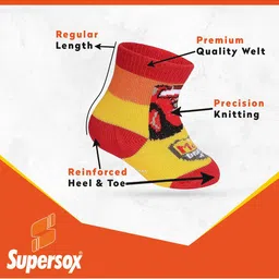Supersox Boys Pack Of 3 Ankle-Length Socks image 4