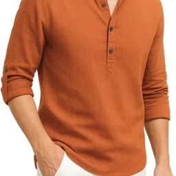 deneeja Men Self Design Cotton Blend Straight Kurta image 1