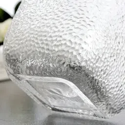 BS AMOR Hammer Transparent Textured Glass Flower Vase image 4