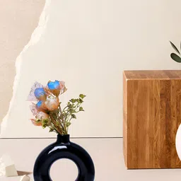 GW CREATIONS Black Donut-shaped Flower Vase image 3