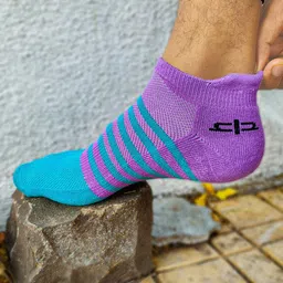 Heelium Men Pack Of 5 Striped Bamboo Ankle-Length Socks image 2