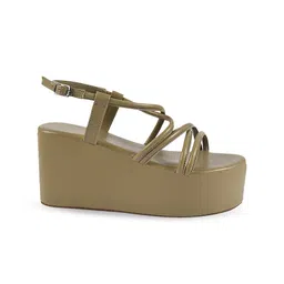 Shoetopia Strappy Flatform Heel Gladiators image 3