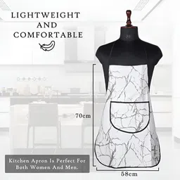 Kuber Industries 2- Pcs Grey & White Printed PVC Apron image 5