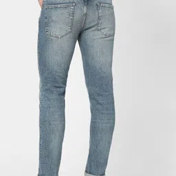 SELECTED Men Blue Slim Fit Heavy Fade Jeans image 4