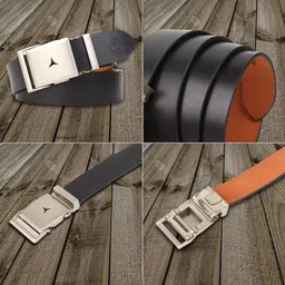 zoro Men Casual, Party, Formal Black Genuine Leather Belt image 3