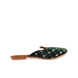 Apratim Women Embellished Round Toe Slip On Mules image 3