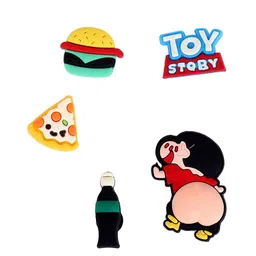 CASSIEY Coffee Brown Set Of 10 Shinchan Clogs Shoes Plastic Jibbitz image 5