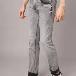 Cantabil Men Grey Heavy Fade Jeans image 5