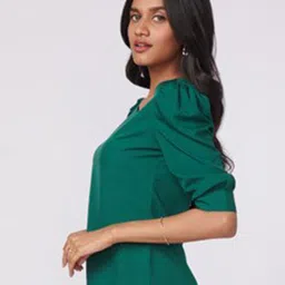 NOT SO PINK Women Green Top image 4