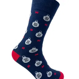 Mint & Oak Men Pack of 2 Groovy Snowman Patterned Calf Length & Ankle Length Socks image 2