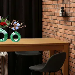 GW CREATIONS Green 2 Pieces Donut-shaped Flower Vase image 3