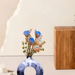 GW CREATIONS Purple Printed Round Vase image 3