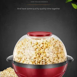 cpex Automatic Stirring Popcorn Maker Popper, Electric Machine with Measuring Cap | Built-in Reversible Serving Bowl, Nonstick Plate, Easy Cleanup, Family 3.6 L Popcorn Maker image 2