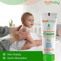 oyo baby Natural Baby Moisturizer Cream, pH balanced for Baby's Sensitive Skin with No Harmful Chemicals, Olive Oil & Shea Butter, No Paraben & Alcohol Baby Moisturizer Cream image 2