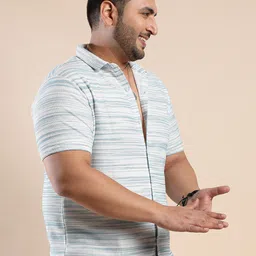 Instafab Plus Plus Size Classic Horizontal Striped Casual Shirt image 5