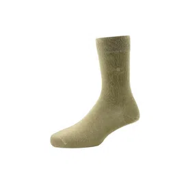 Louis Philippe Men Pack of 3 White Solid Cotton Calf Length Socks image 4