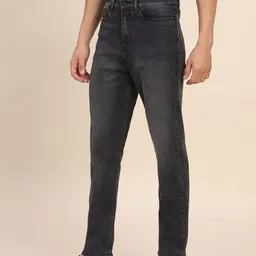 Dennis Lingo Men Mid-Rise Light Fade Relaxed Fit Stretchable Black Jeans image 4