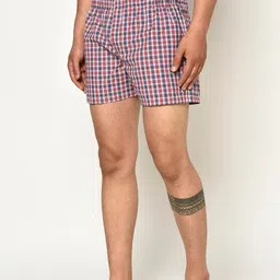 GLITO Men Checked Pure Cotton Boxers BXR#13-S image 2