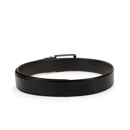 ZEVORA Men Textured Leather Reversible Belt image 3
