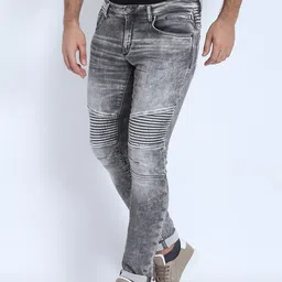 Antony Morato Men Charcoal Grey Slim Fit Low Distress Heavy Fade Jeans image 2