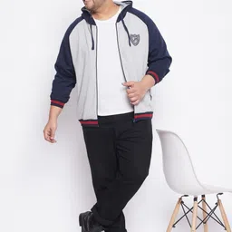 austivo Men Full Sleeve Color Block Hooded Sweatshirt image 4